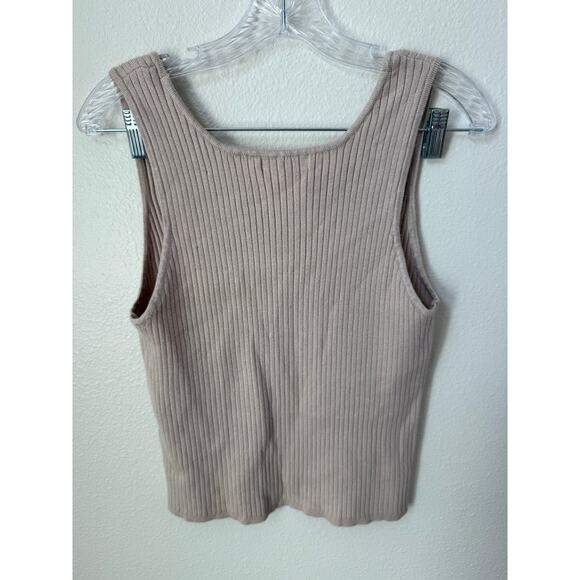 Avec Les Filles Luxe Body Knit Sweater Tank Top Size Large - Picture 3 of 5